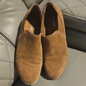 Bjorndal Brown Suede Ladies Slip-Ons